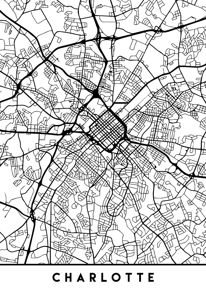 Charlotte Map Black
