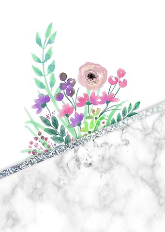 MINIMAL FLORAL MARBLE