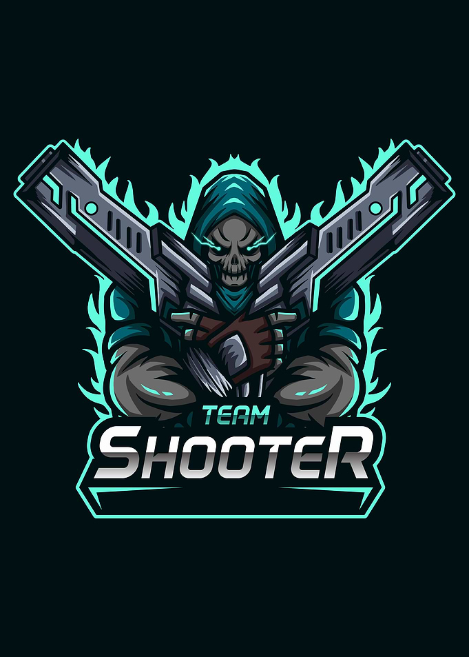 Skull Shooter Mascot Logo
