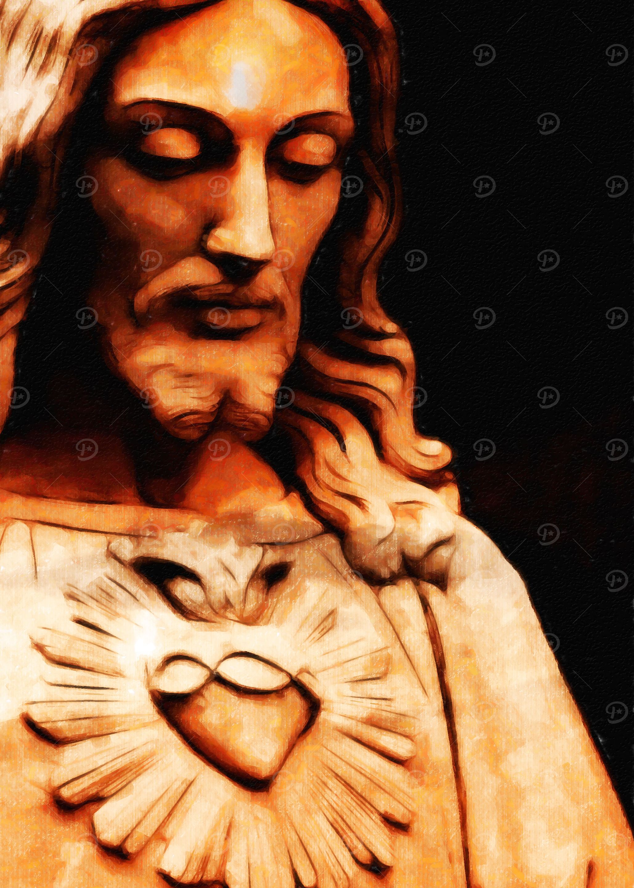 JESUS ABSTRACT PAINTING