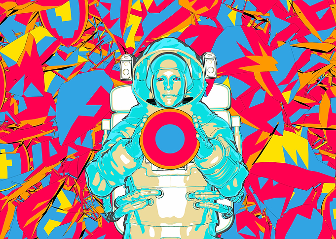 Astronaut in the galaxy