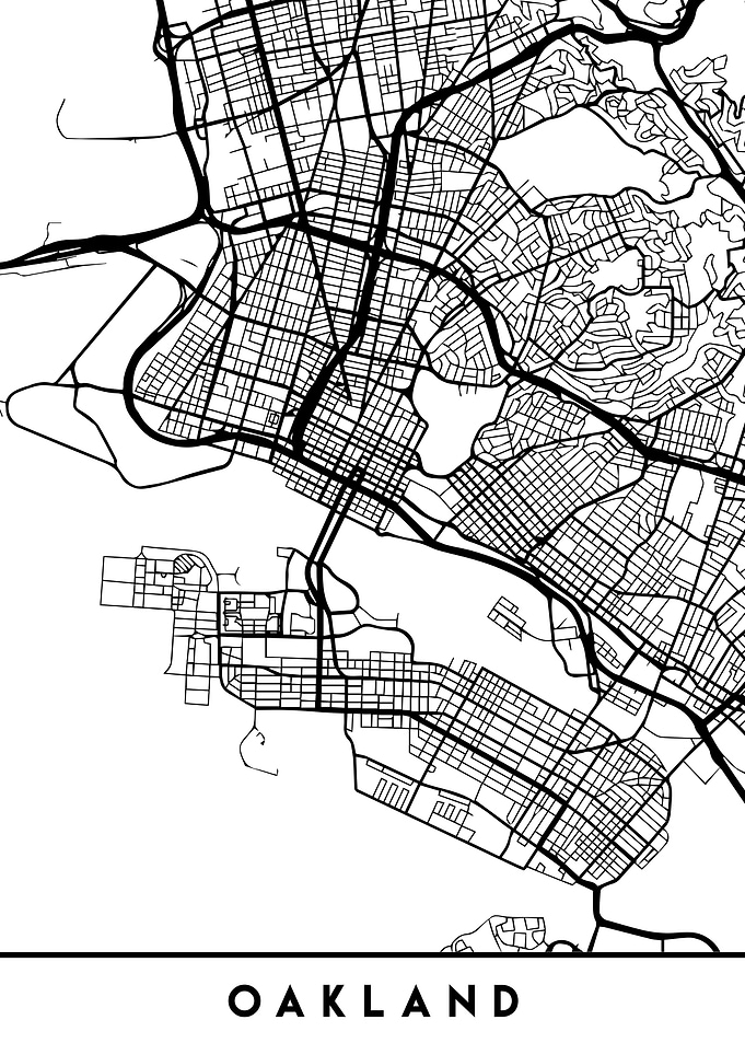 Oakland Map California