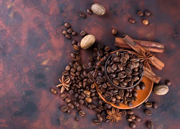 coffe beens with spices