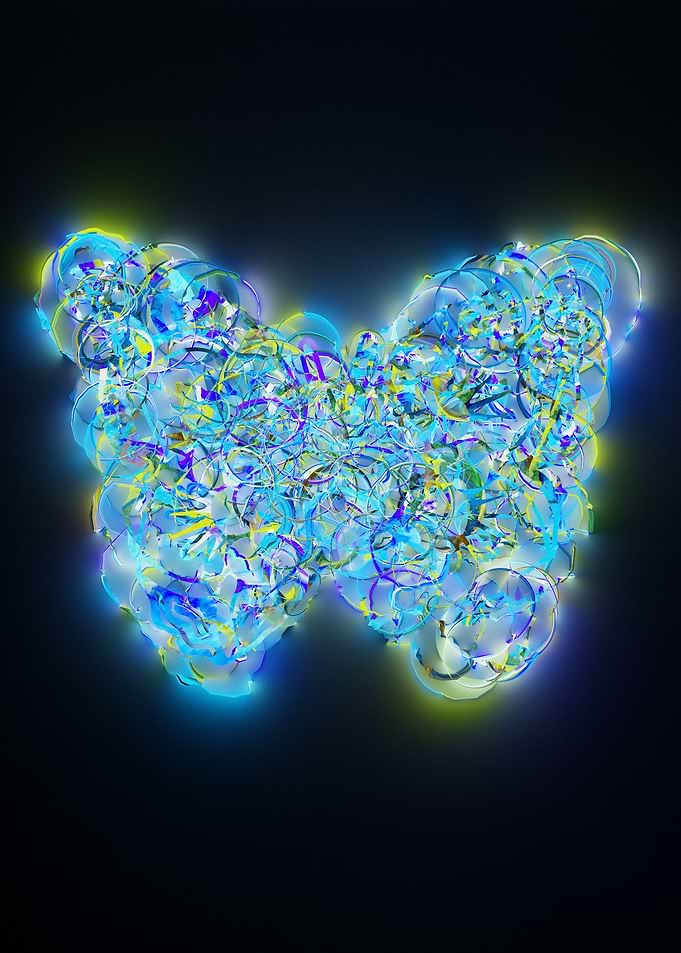Abstract Butterfly Blues