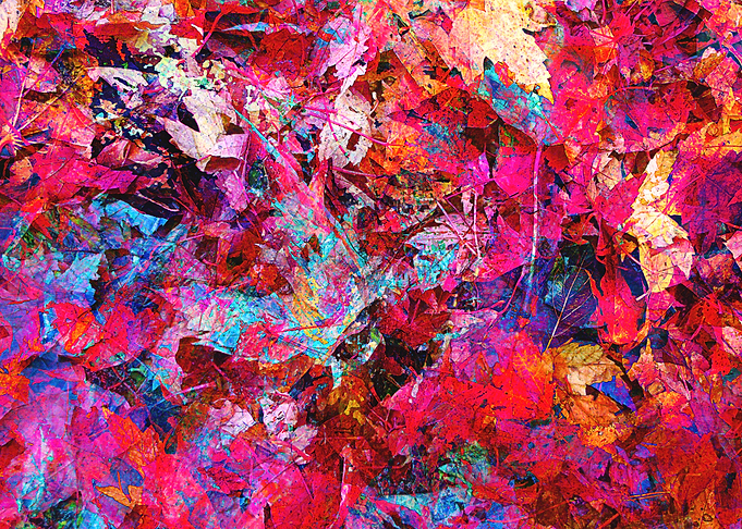 Abstract art leaves 1