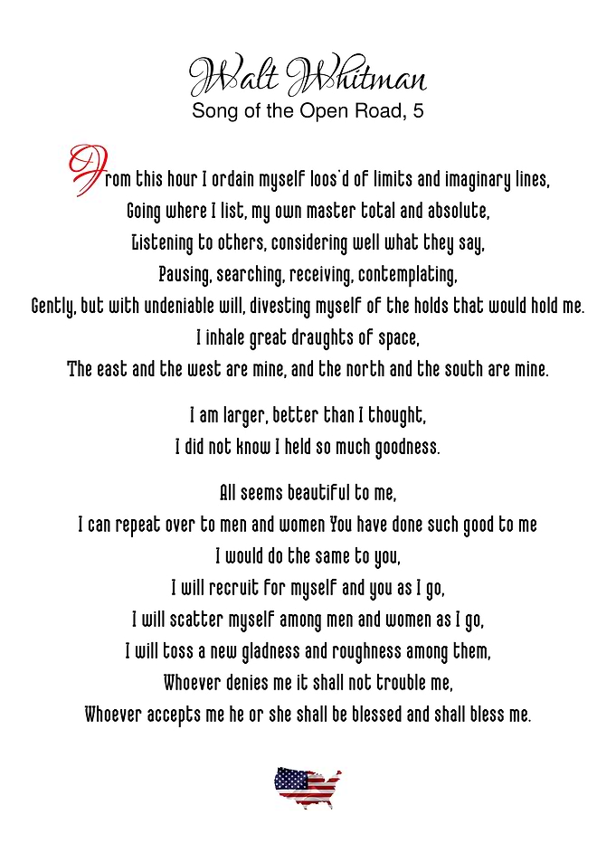Whitman Song Open Road 5