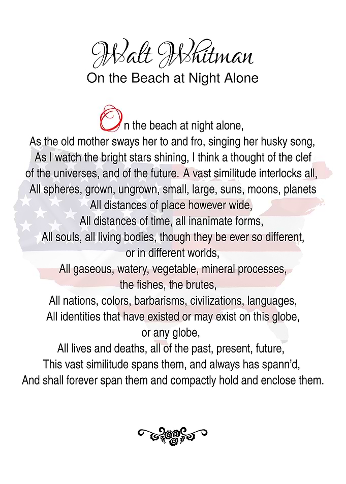 Walt Whitman On The Beach