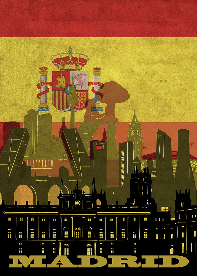 madrid city flag