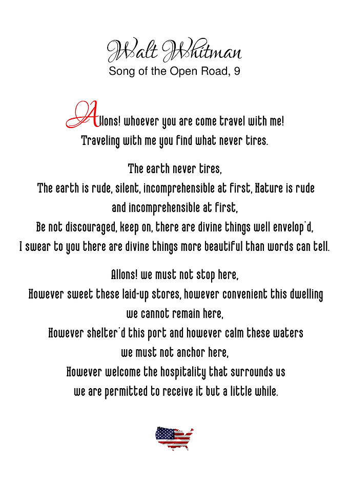Whitman Song Open Road 9
