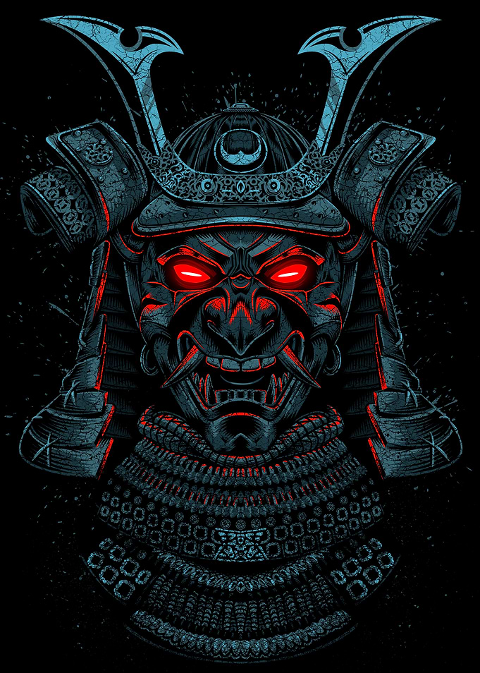 Samurai neon eyes