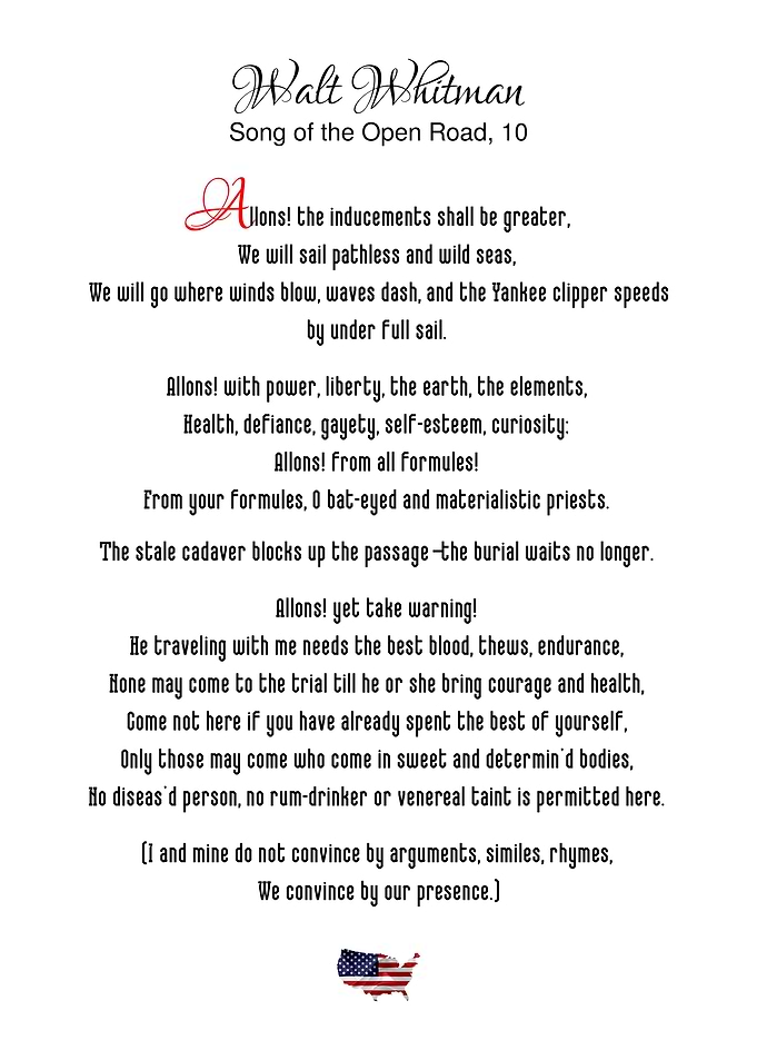 Whitman Song Open Road 10