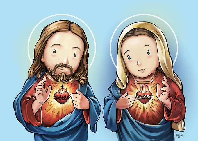 Sacred Heart Jesus n Mary