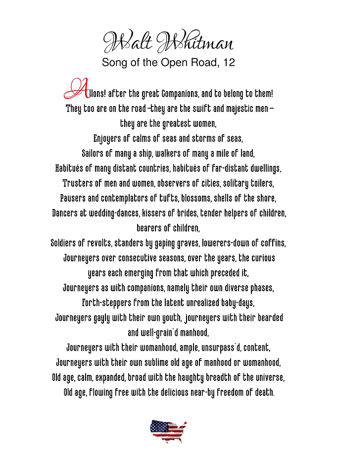 Whitman Song Open Road 12