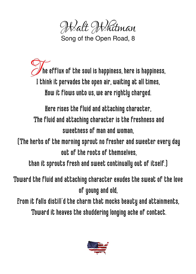Whitman Song Open Road 8