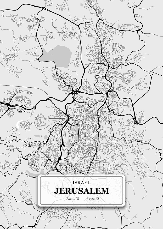 Jerusalem Israel City Map