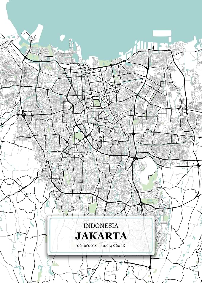 Jakarta Indonesia City Map