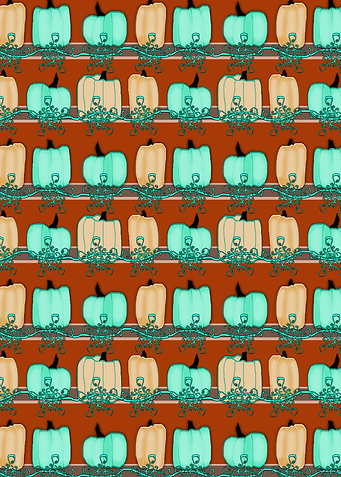 Blue Green Pumpkins