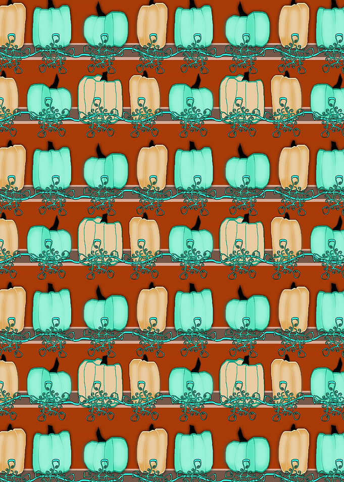 Blue Green Pumpkins
