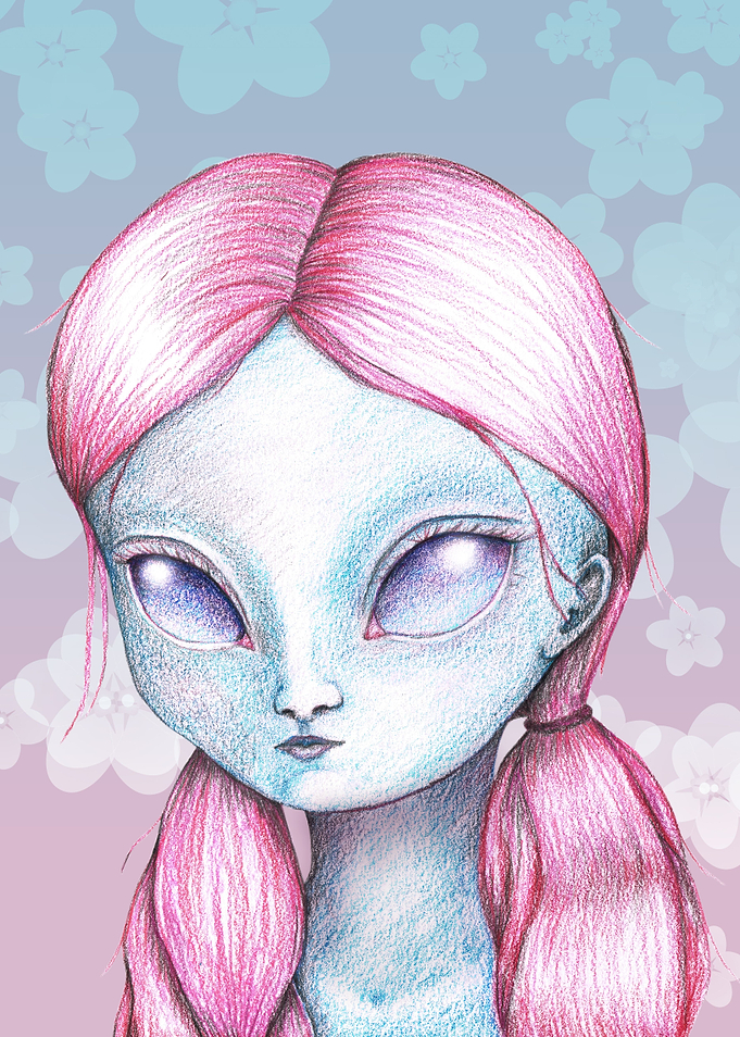 Pretty alien girl