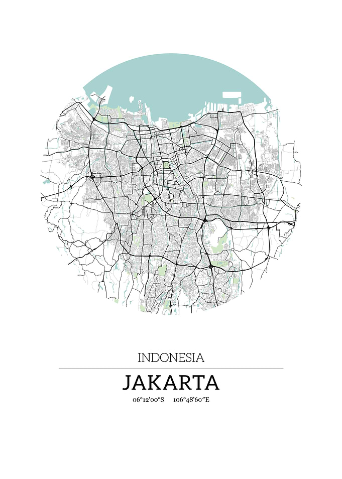 Jakarta Indonesia City Map