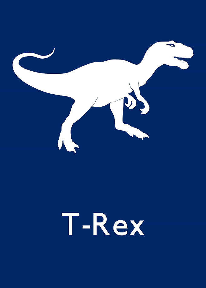 TRex dinosaur art