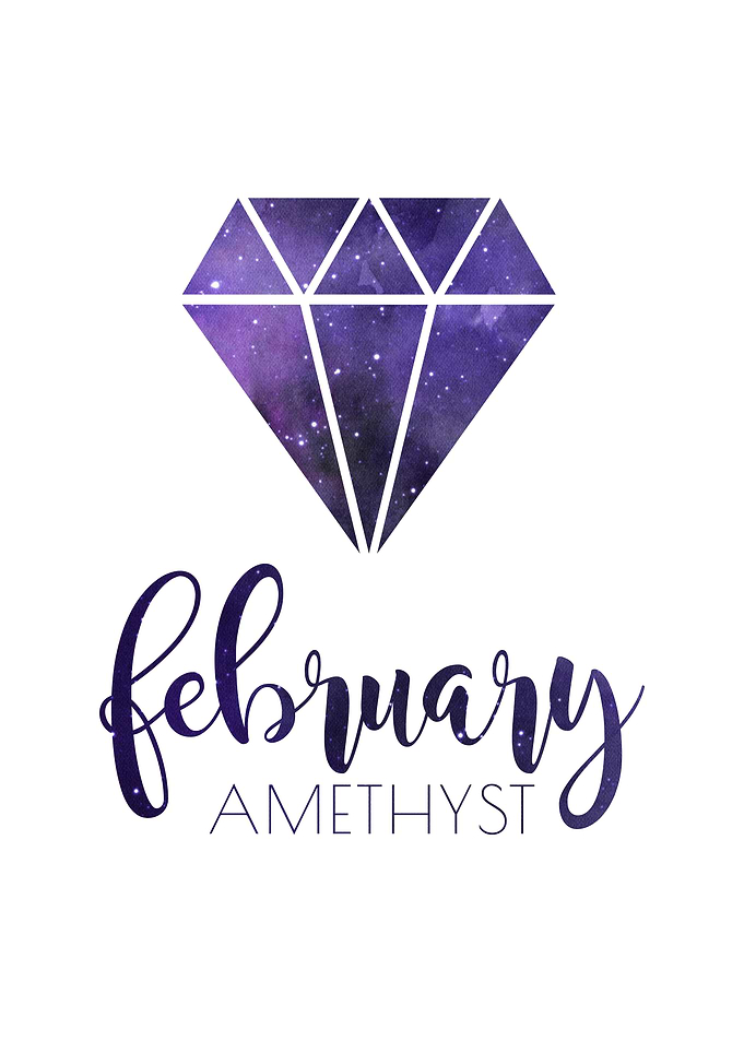 February Amethyst Gem
