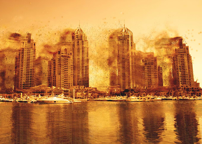 Dubai Marina Storm
