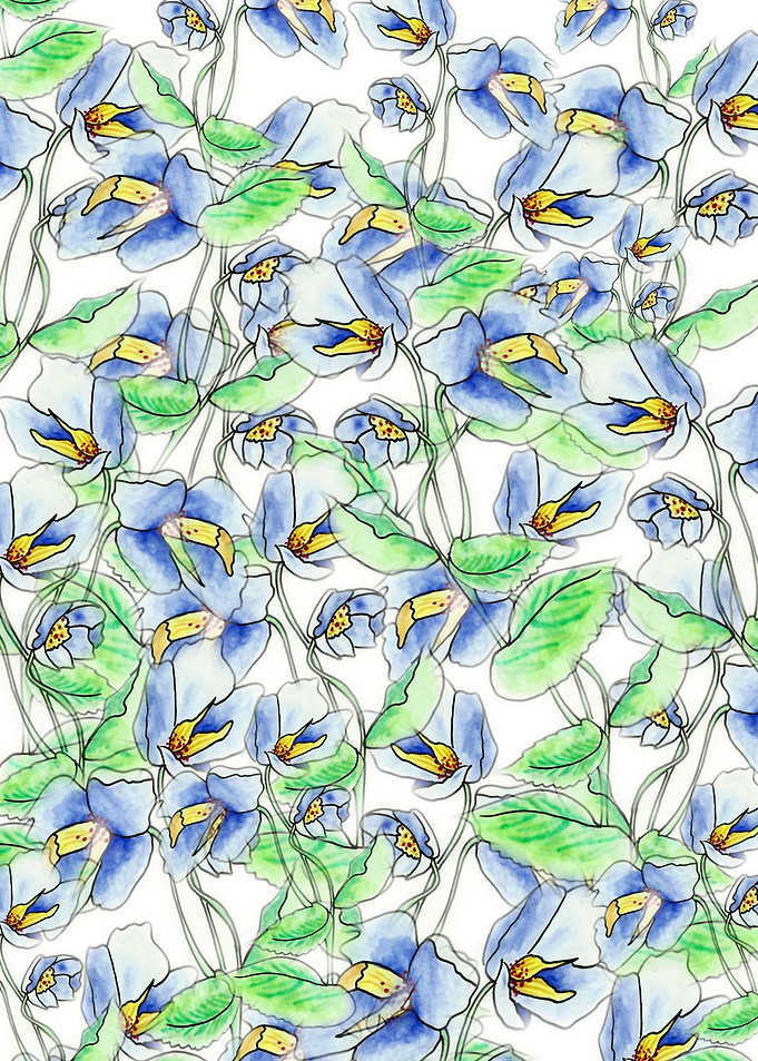 Blue Floral Pattern