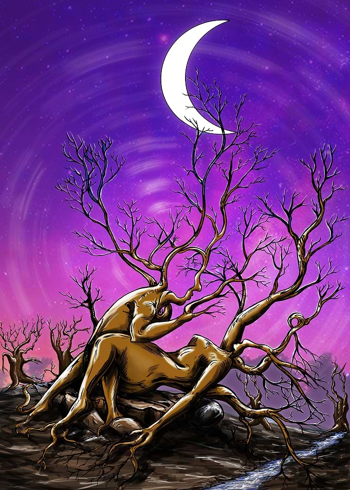 TREES DANCE IN MOONLIGHT