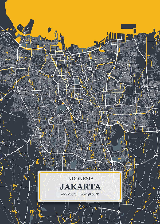 Jakarta Indonesia City Map