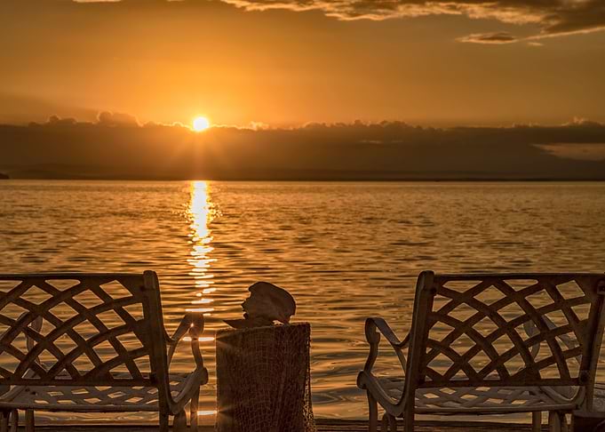 at sunrise