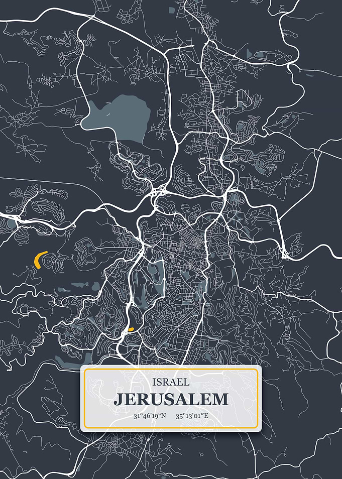 Jerusalem Israel City Map