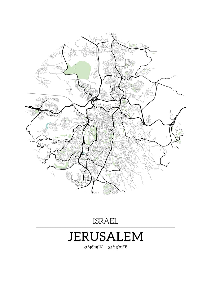 Jerusalem Israel City Map