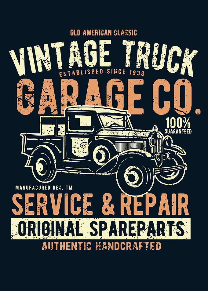 Vintage truck garage