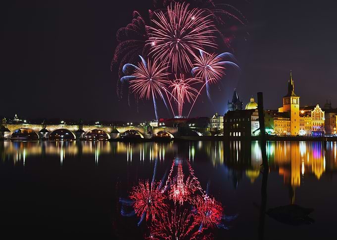 Fireworks over Prague