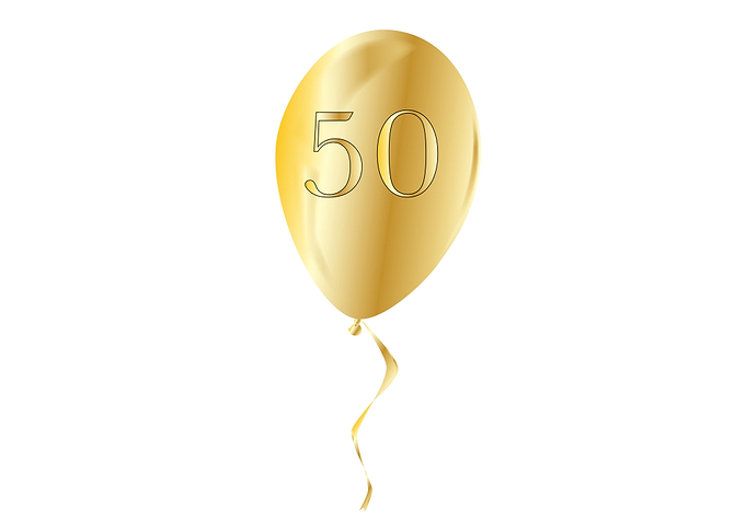 Golden Anniversary Balloon