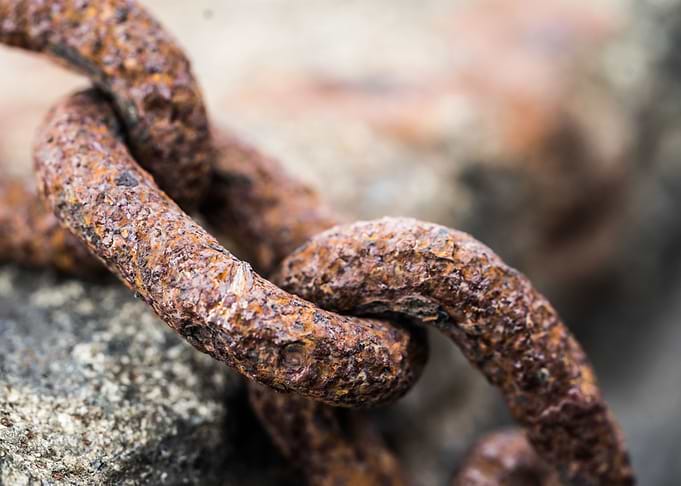 Rusty Chain Close Up