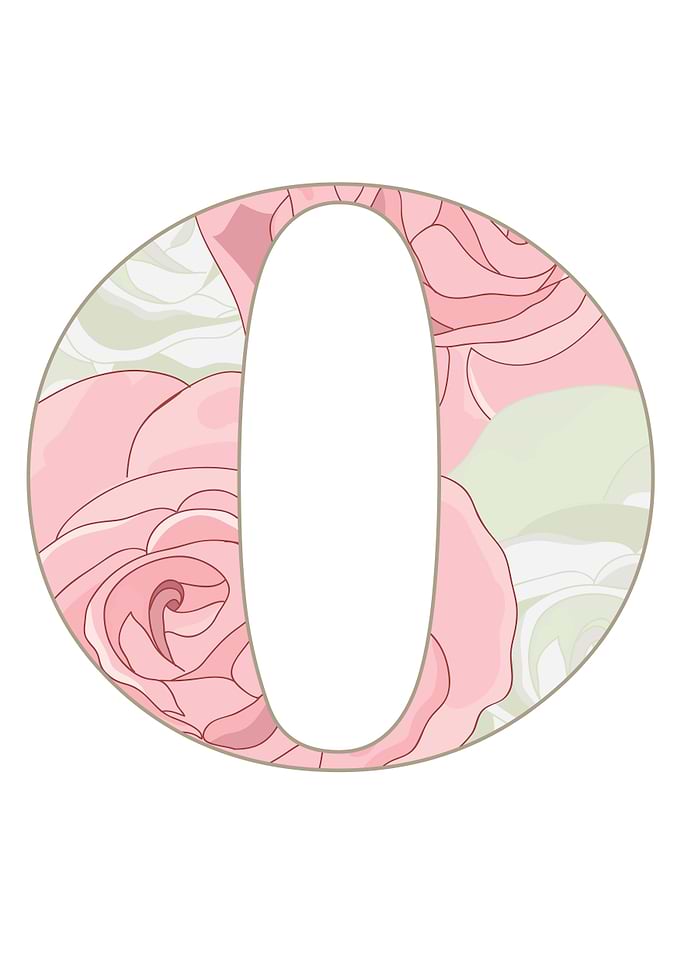 floral letter o