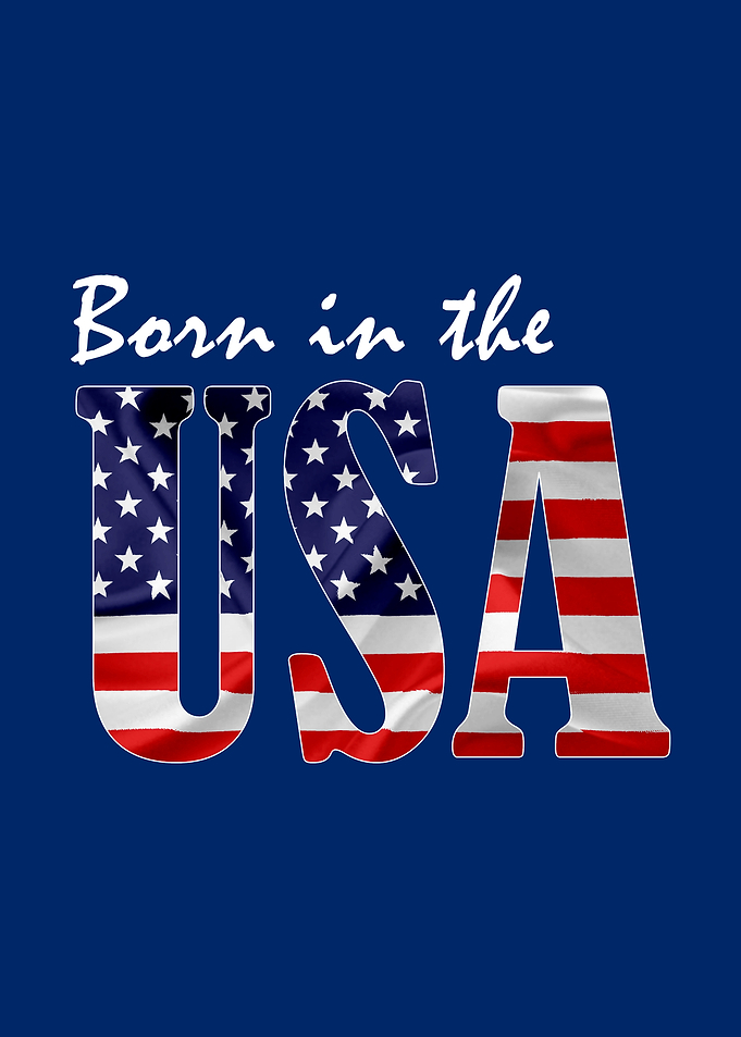 Born In The USA on blue