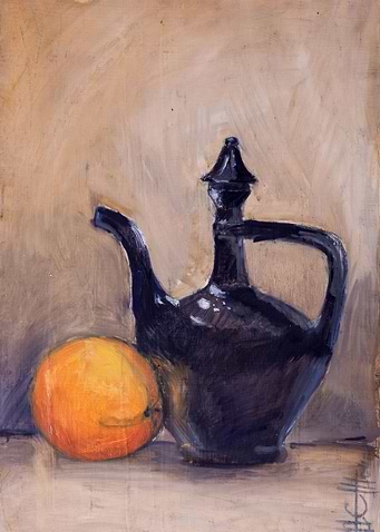The pot and the orange