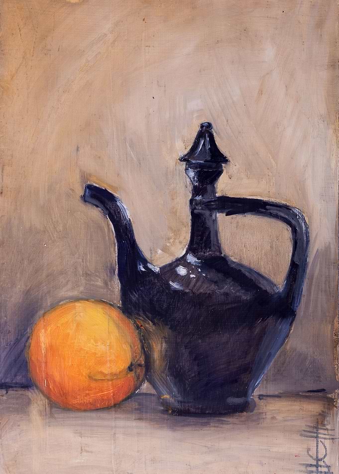 The pot and the orange