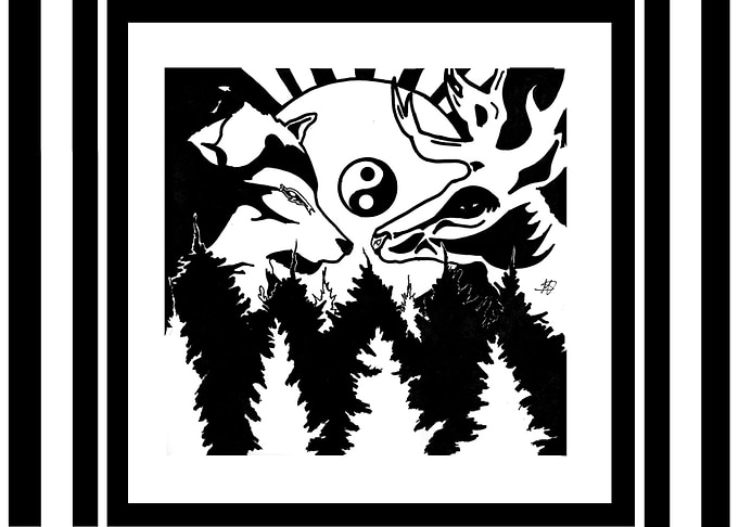 Yin yang preda predatore