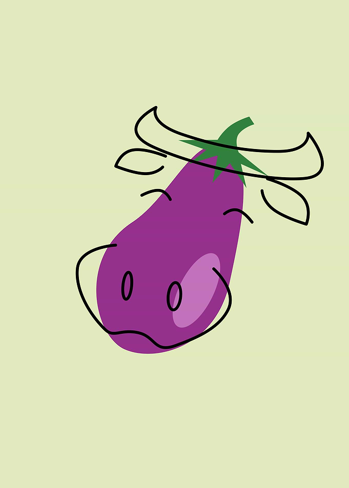Cow Eggplant Cracker