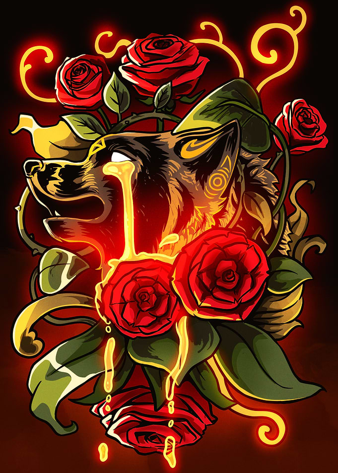 Golden Tears Wolf