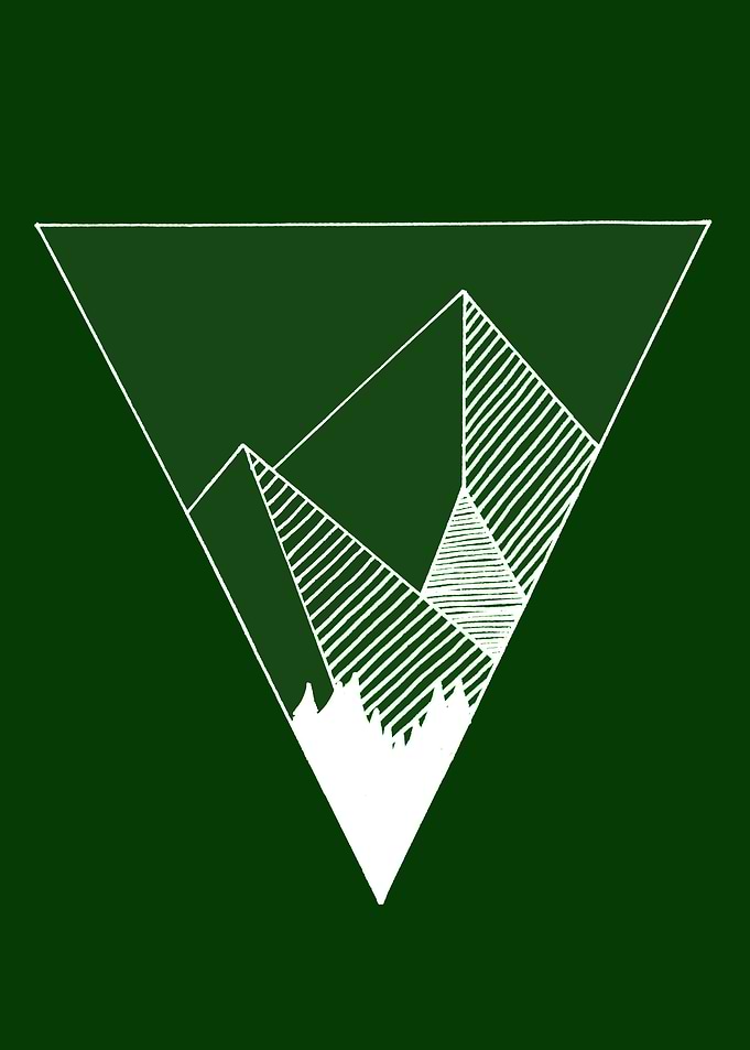 triangle mountains green
