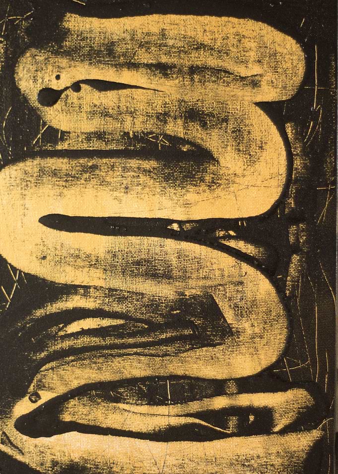 Abstract gold road