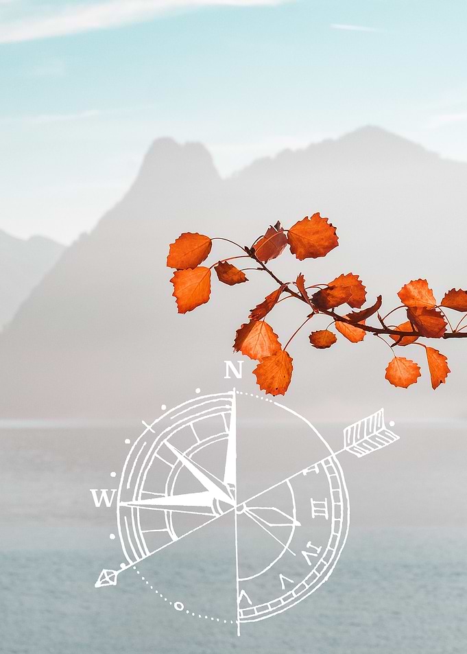 autumn leaves compass