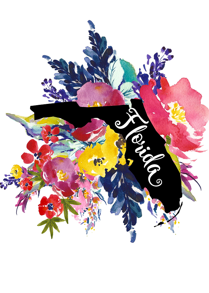 Florida floral state map