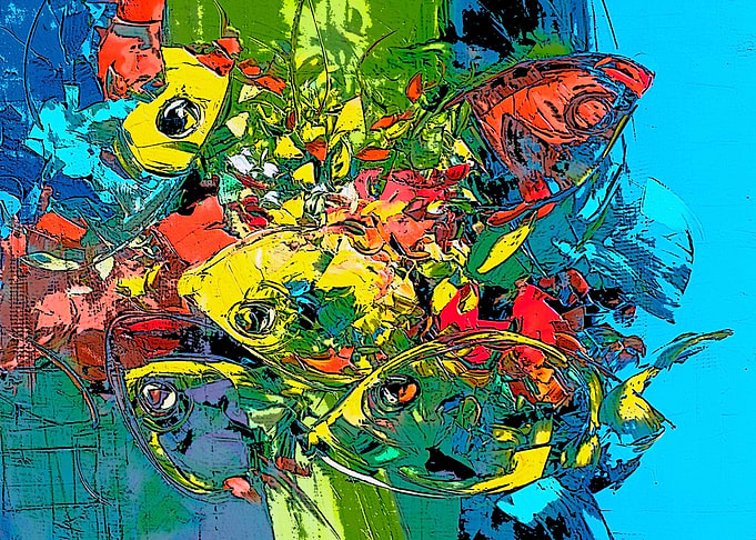 yellow green and red