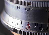Old vintage lens scales